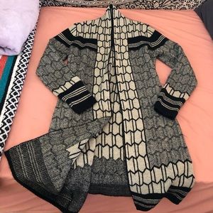 BCBG MAXAZRIA FULL LENGTH CARDIGAN
